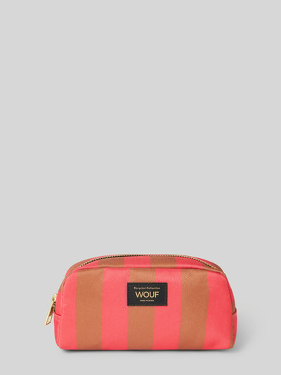 WOUF Kosmetiktasche mit Label-Patch Modell 'Pat' Neon Pink 1