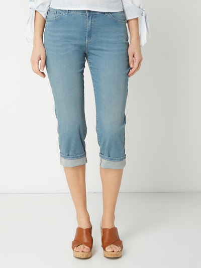 Christian Berg Woman Stone-washed capri-jeans met stretchgehalte Oceaanblauw - 4