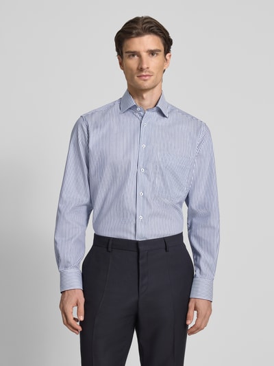 ETERNA Comfort Fit Businesshemd mit Knopfleiste Marine 4