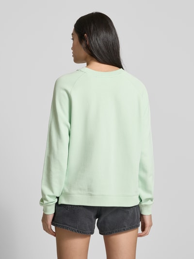 Marc O'Polo Denim Sweatshirt met labelprint Lichtgroen - 5