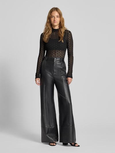 Bardot Body mit Stehkragen und rückseitigem Reißverschluss Black 1