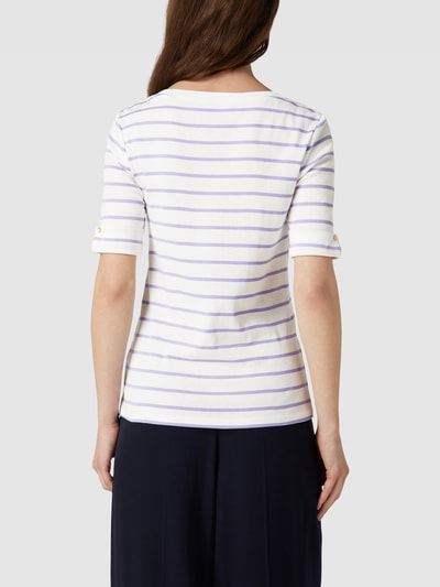 Esprit Collection T-Shirt mit Streifenmuster Flieder 5