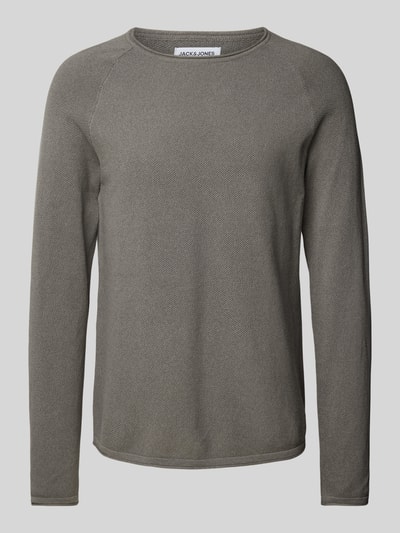 Jack & Jones Strickpullover mit Rundhalsausschnitt Mittelgrau Melange 1