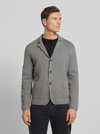 Marc O'Polo Regular Fit Strickjacke aus reiner Bio-Baumwolle Dunkelgrau 4