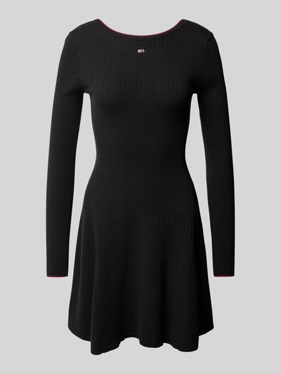 Tommy Jeans Minikleid mit Zopfmuster Black 2