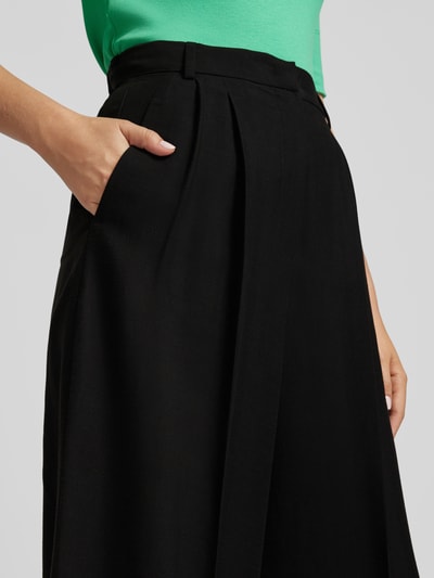 Weekend Max Mara Wide Leg Stoffhose mit Bundfalten Modell 'DILETTA' Black 3