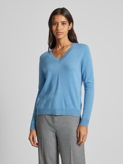 Christian Berg Woman Strickpullover mit gerippten Abschlüssen Rauchblau 4