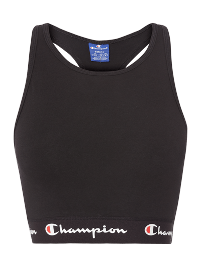 CHAMPION Crop Top mit Logo-Bund  Black 1