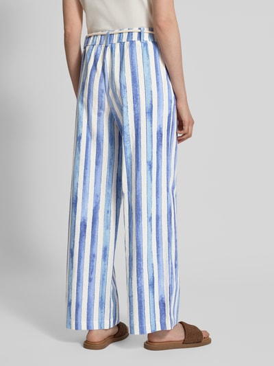 Christian Berg Woman Wide Leg Leinenhose mit Bindgegürtel Sky 5
