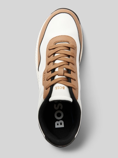 BOSS Sneaker mit Label-Print Modell 'Titanium' Beige 3