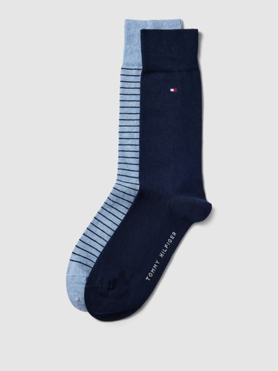 Tommy Hilfiger Sokken met logostitching in een set van 2 paar Lichtblauw - 1