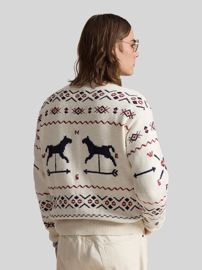 Polo Ralph Lauren Sweter z dzianiny o kroju regular fit z mieszanki bawełny, lnu i kaszmiru Złamany biały 5