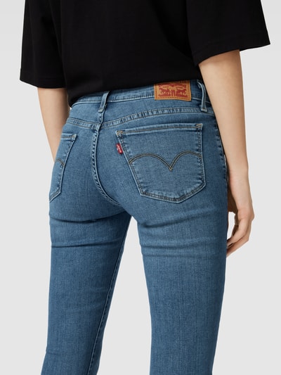 Levi's® Skinny Fit Jeans mit ausgefransten Abschlüssen Modell '710' Jeansblau 3