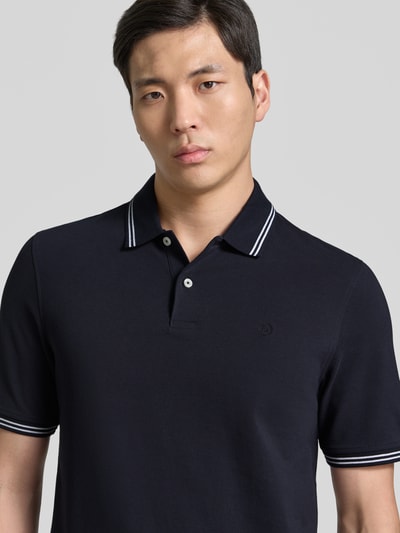 bugatti Regular Fit Poloshirt mit Logo-Stitching Dunkelblau 3