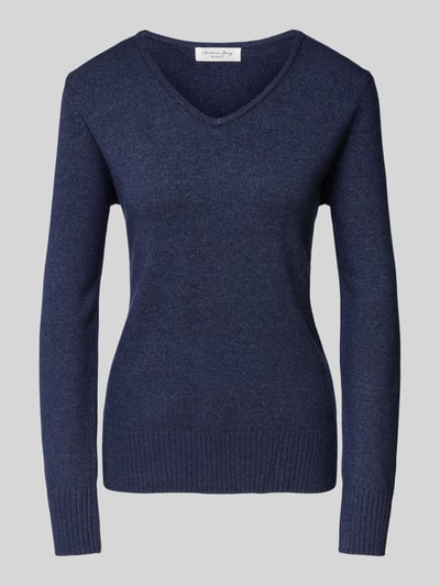 Christian Berg Woman Gebreide pullover met ribboorden Donkerblauw - 2