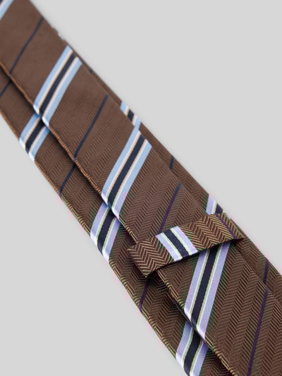 OLYMP Stropdas van puur zijde Middenbruin - 3