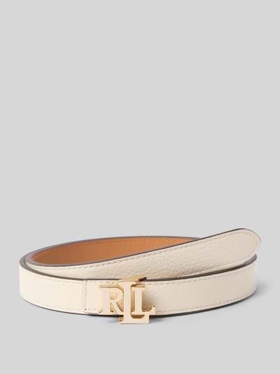 Lauren Ralph Lauren Gürtel aus echtem Rindsleder Modell 'REV' Offwhite 1