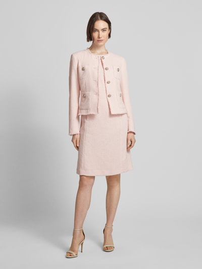 WHITE LABEL Knielanges Kleid mit Rundhalsausschnitt Rosa 1