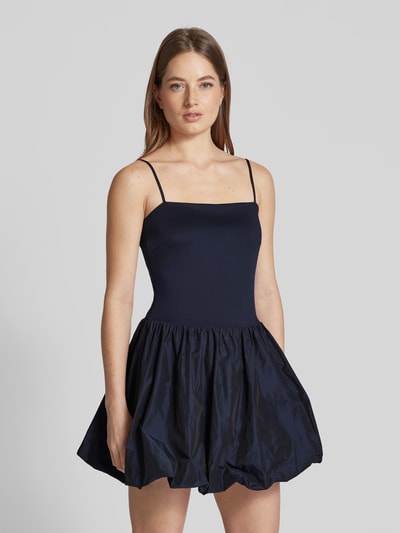 Swing Cocktailkleid mit Spaghettiträgern Dunkelblau 4