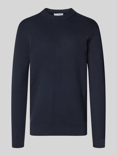 SELECTED HOMME Regular fit gebreide pullover van puur katoen, model 'DANE' Marineblauw - 2