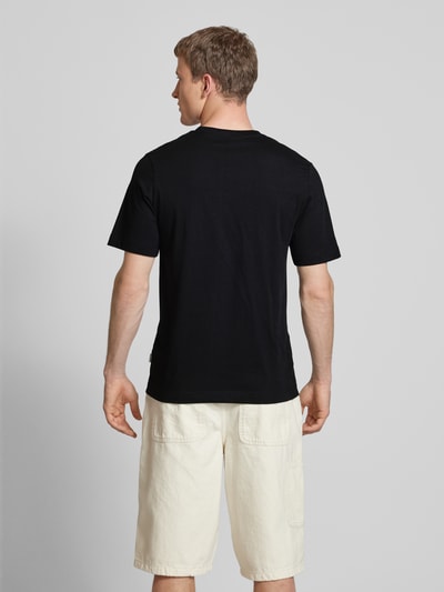 Jack & Jones T-shirt z prążkowanym, okrągłym dekoltem model ‘VARENNA’ Czarny 5