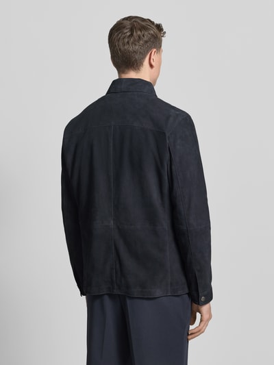 JOOP! COLLECTION Lederjacke mit Kentkragen Modell 'Atorn' Marine 5