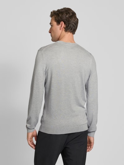 MCNEAL Gebreide pullover met ronde hals Lichtgrijs gemêleerd - 5