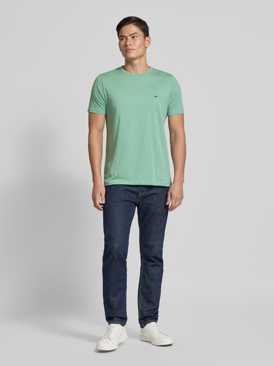 Fynch-Hatton T-shirt met labelstitching Lichtgroen - 1
