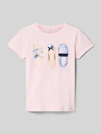 Name It T-Shirt mit Schleifen-Detail Modell 'NMFDESSY' Rosa 1