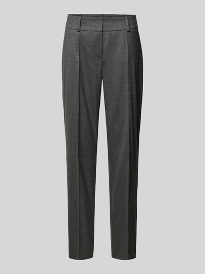 Windsor Slim fit broek met persplooien Middengrijs gemêleerd - 2