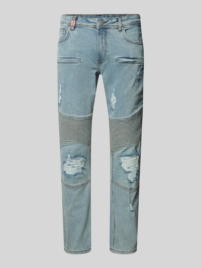 2Y Studios Jeans in used-look, model 'OSCAR' Jeansblauw - 2