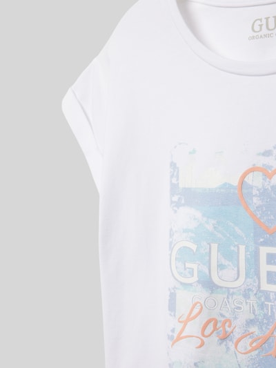 Guess T-shirt z nadrukiem z logo Biały 2