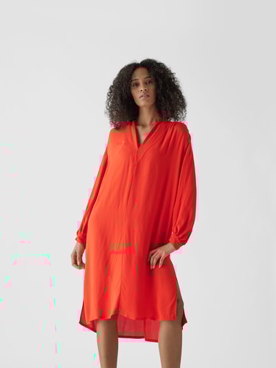 Forte Forte Blusenkleid mit Seitenschlitzen Orange 4