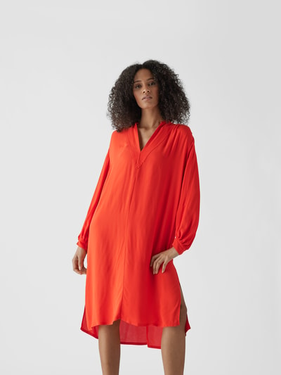 Forte Forte Blusenkleid mit Seitenschlitzen Orange 4