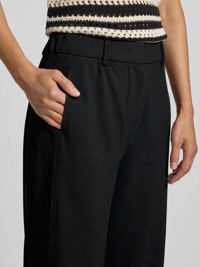 OPUS PANTS Spodnie materiałowe z prostą nogawką i lamowaną kieszenią z tyłu model ‘Mette’ Czarny 3