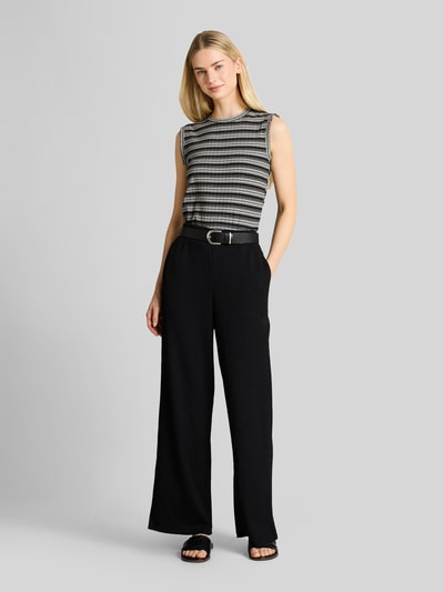 Tom Tailor Denim Slim Fit Top in Rippoptik Black 1