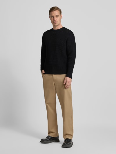 DRYKORN Strickpullover mit Strukturmuster Modell 'Neelio' Black 1
