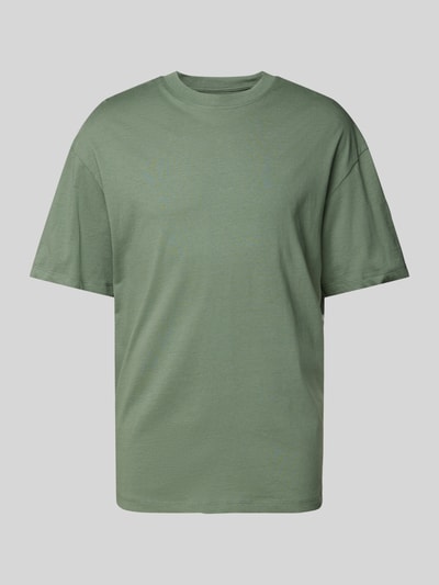 Jack & Jones T-shirt met geribde ronde hals, model 'BRADLEY' Flessengroen - 2