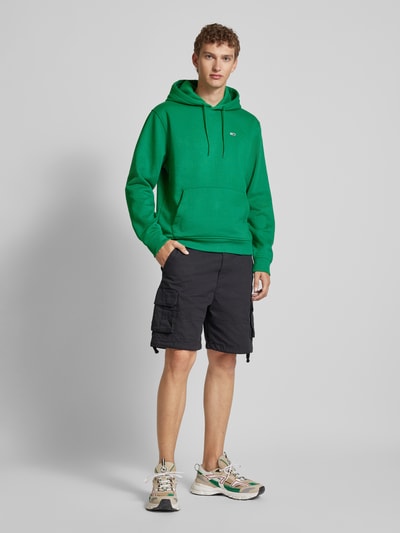 Tommy Jeans Regular fit hoodie met labelstitching Groen - 1