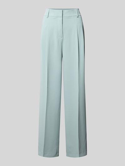 Produktfoto, Wide Fit Stoffhose mit Bügelfalten von Christian Berg Woman Selection in Hellblau, Elastischer-Material-Mix, Gesäßtaschen, Haken-Reißverschluss