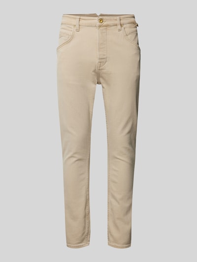 GABBA Slim Fit Jeans im 5-Pocket-Design Modell 'Alex Tiger' Sand 1