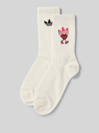 adidas Originals Socken im 2er-Pack mit Motiv-Stitching Modell 'NELSON' Offwhite 1