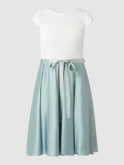 Swing Cocktailkleid aus Spitze und Satin Mint 2