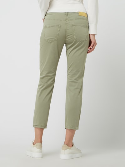 MAC Slim fit broek in 7/8-lengte  Olijfgroen - 5