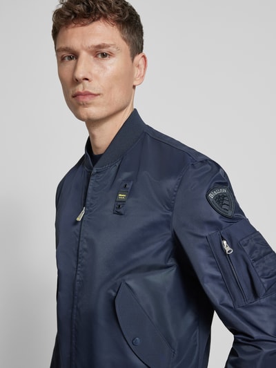 Blauer USA Jacke mit Zweiwege-Reißverschluss Modell 'Rocky' Marine 3