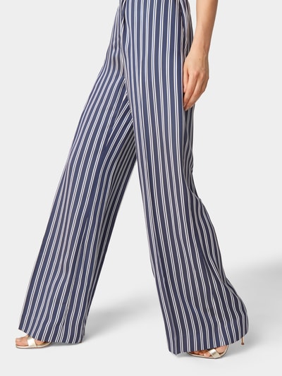 Diane von Furstenberg Weite Hose mit Streifen Marineblau 6