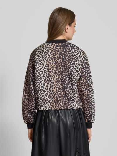 Oui Blouson mit gerippten Abschlüssen Camel 5