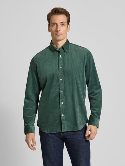 Marc O'Polo Regular fit vrijetijdsoverhemd van puur katoen Rietgroen - 4