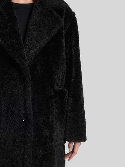 BOSS Orange Płaszcz z futerka o kroju regular fit z dużymi kieszeniami model 'CATEDY' Czarny 6