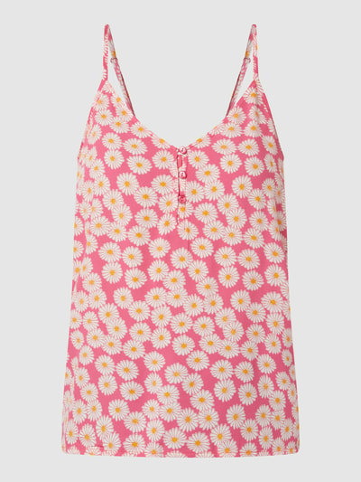 Pieces Blousetop met bloemenmotief, model 'Nya' Lichtroze - 2